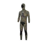 TDJDYQU Combinaison Néoprène Camouflage 5 mm Combinaison De Chasse Et De Plongée 2 Pièces avec Capuche Doublée Smooth-Skin Plongée sous-Marine Natation Surf(Grün,M)
