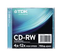 Tdk - 10 X Cd-Rw - 700 Mo 12x - Boîtier Cd
