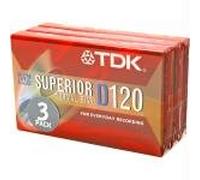 TDK 120 Minute, Normal Bias Audiocassette - Lot de 3 D120