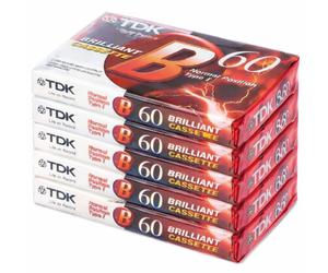 TDK 5 cassettes audio vierges B60