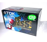 TDK CD lourd des basses 120 minutes cassettes audio - Lot de 4