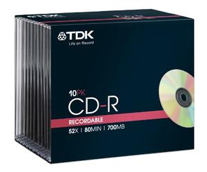 TDK CD-R x 10 700 Mo