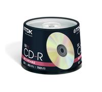 TDK CDR 52 x 50pc Cakebox CD-R 700 Mo 50pc (s) - Blank CDS (CD-R, 700 Mo, 50 pc (s), 80 Min, 52 x, cakebox)