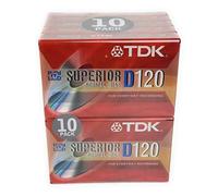 TDK D120 Cassettes Audio Dynamique - Lot DE 10
