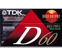TDK D60 60 Cassettes : 5-Pack