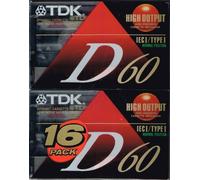 TDK D60 Ice I/TYPE I position normale haute Sortie Audio Cassette