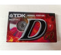 TDK D60 IEC I Type I Casette Vierges Normal Position - Ruban Cassette Neuf