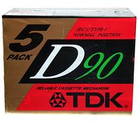 TDK des performances dynamiques D90 haute Sortie IEC I/TYPE I - Lot de 5 cassettes audio