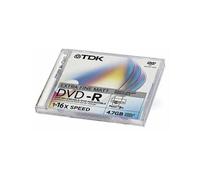TDK - DVD-R - 4.7 Go 16x - surface imprimable - boîtier CD