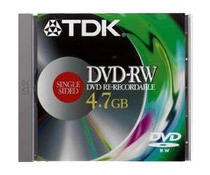 TDK - DVD-RW - 4.7 Go 2x - boîtier CD G