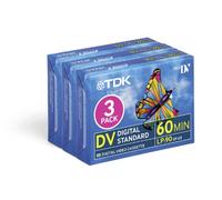 TDK DVM-60 MiniDV Lot de 3 Cassettes vidéo pour caméscope 60 Minutes