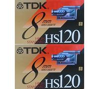 TDK HS120 Lot de 2 rubans adhésifs haute qualité 8 mm