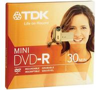 TDK Mini DVD-R vierge - 1,4 Go 30 minutes d'enregistrement de caméscope DVD 80 mm