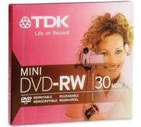 TDK Mini DVD-RW 30 minutes pour caméscope DVD