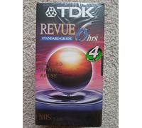 TDK Revue Standard Grade cassettes VHS 6 heures Lot de 4