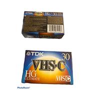 TDK VHS-C Premium caméscope Bande, 30 Minutes, 3-Pack de Rubans