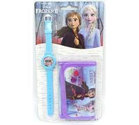 TDL Disney Frozen Ensemble-Cadeau l'horloge + Portefeuille - Licence Officielle -Watch & Wallet