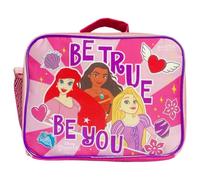 TDL Disney Princess Sac à déjeuner isotherme pour enfants Sac de transport réglable avec bretelles Moana Raiponce Ariel Raiponce