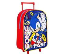 TDL Garçons Enfants Sonique Le Hérisson Standard Pliable Chariot Bagage à Main Sac à Dos pour École Voyage Vacances