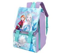 TDL Sac à dos d'école pour enfant La Reine des Neiges Violet et bleu 31 x 24 x 9 cm Capacité 15 l