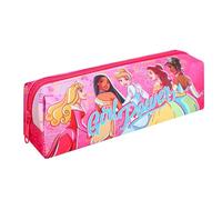 TDL Trousse à crayons avec fermeture éclair pour fille Motif princesse Rose