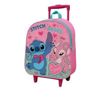 TDL Valise à roulettes pour enfants - Sac de voyage pour cabine - Sac à dos avec personnage Lilo - Poignée réglable