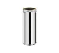 TDPI500 Conduit double paroi isolé polycombustible longueur 50 cm Inox Ø80 - à l'unité