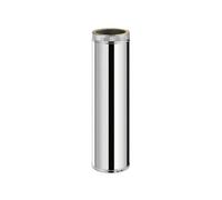 TDPS1000 Conduit isolé double paroi poêle à bois 100 cm Ø150 - à l'unité | Parois inox AISI 304, isolation laine de roche 30 mm sans pont thermique, compatible bois et fioul. Collier inclus.