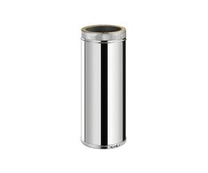 TDPS500 Conduit isolé double paroi poêle à bois 50 cm Ø150 - à l'unité | Compatible bois et fioul, avec isolation en laine de roche 30 mm sans pont thermique et collier d'union inclus.