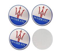 TDQTVH 4 Pièces Auto Cache Moyeux Autocollant pour Maserati Granturismo Ghibli Quattroporte Levante Gransport Granlusso GT GC MC20 MC12 GTS 56MM/65MM Centre Roue Autocollant,Silver blue-56MM