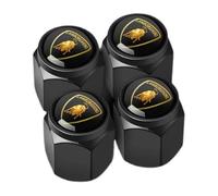TDQTVH 4 Pieces Bouchon Valve Pneu Voiture pour Lamborghini Aventador Urus Huracan Gallardo Bouchons de Valve de Pneu Capuchon Antipoussière de Roue Couvercles de Tige