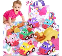TDRFL-10 Pièces Voiture Enfant 1 2 Ans Filles,Camion Jouet Enfant 2 3 Ans Filles Enfants,Jeux Éducatifs Pour 1-3 Ans,Voitures De Jouet Cadeau Anniversaire Pour 2 3 Ans Fille Enfants
