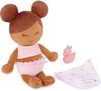 TDRFL-14-Inch Washable Bath Doll¿Soft Plush Body For Real Water Play¿Olive Skin Tone&Light-Brown Hair¿Toddler Bath Toys&Accessories¿Plush Baby Bath Doll