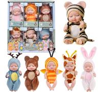 TDRFL-6Pcs Reborn Realiste Poupee,Poupon Bebe,Mini Reborn,My Garden Baby,Mini Poupee,Figurines Pour Enfants,Jouets De Poupée Pour Les Filles,Les Jeunes Enfants Et Les Enfants