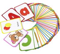 TDRFL-Abc Lettres Cartes Pour Enfants À Partir De 2 Ans,52 Lettres De L'Alphabet Anglais,Jouets Éducatifs Pour Bébé,Flash Cards Montessori
