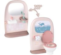 TDRFL-Baby Nurse-Toilettes-Pour Poupons Et Poupées Jusqu'À 42 Cms-Apprentissage De L'Hygiène-Lavabo Et Brosse À Dents-Livret Educatif Inclus-A Partir De 3 Ans-Fabrication Française