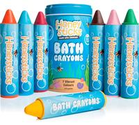 TDRFL-Crayons De Bain-Pour Les Enfants Et Les Tout-Petits-Fabriqué Avec De La Cire D'Abeille Naturelle-Sans Parfum,Non Toxique-Couleurs Vives Et Lavables-Facile À Tenir-Paquet De 7