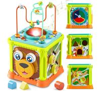 TDRFL-Cube De Motricité Cube D'Activité 8 En 1 Jouet De Motricité Pour Bébé À Partir De 1 An Jouets Montessori Pour Enfants De 1 2 3 4 5 6+ Ans