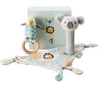 TDRFL-Ensemble Cadeau Pour Bébé Animal Adventures-Ensemble De Souvenirs En 3 Pièces-Doudou,Siffleur Et Hochet-Comprend Un Emballage Cadeau-Convient Dès La Naissance