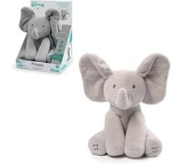 TDRFL-Flappy L'Éléphant-Peluche Interactive Pour Bébé-Bouge,Parle Et Chante En Français Pour L'Éveil De Votre Enfant-Peluche Éléphant Taille 30 Cm-Doudou Bébé-Jouet Enfant 1 An Et +