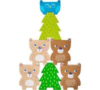 TDRFL-Jeu À Empiler Les Acrobates De La Forêt-Jouet En Bois-2 Ans Et Plus-306705 Marron