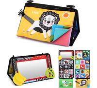 TDRFL-Jouet Bébé 0-12 Mois,Miroir Eveil Montessori Noir Et Blanc Jouets Sensoriels,Jeux Avec Miroir Pliable Cadeau Bebe Naissance Fille Garcon Bebe 0 3 6 12 18 Mois