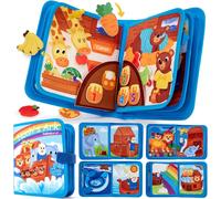 TDRFL-Jouet Bebe 1 An Arche De Noé Busy Board Montessori Âge 1 An,Jouet Enfant 1 2 3 Ans Livre Sensoriel Bebe,Jeux Montessori Jouets D'Activité Et De Développement,Cadeau Enfant 1 2 3 Ans