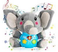 TDRFL-Jouets Musicaux Peluche Elephant Bebe 6 12 Mois,Nouveau-Né Musicale Jeux Eveil D'Activité Développement Éducatif Cadeau Paques Enfant Fille Garcon 1 2 3 Ans