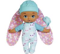 TDRFL-Mon Premier Bébé Lapin-Poupée Corps Souple Bleu Avec Oreilles En Peluche À Câliner-Emballage Berceau-23 Cm-Cadeau Dès 18 Mois,Hgc09