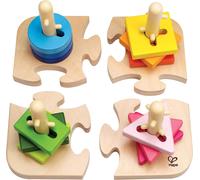 TDRFL-Puzzle À Empiler En Bois-Puzzle Bébé 18 Mois Formes&Couleurs-Puzzle À Plusieurs Dimensions-Coordination Oeil-Main,Motricité Fine&Résolution Des Problèmes-Finitions Non Toxiques