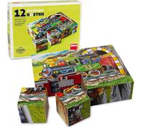 TDRFL-Puzzle Dés,Fait À La Main,Pour Enfants À Partir De 3 Ans,En Bois D'Épicéa Durable,Blocs De Construction,Pour Tout-Petit,(Bloc Vapeur)