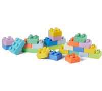 TDRFL-Set 25 Blocs De Construction-Matière Douce-Facile À Manipuler-Sans Bpa-Multicolor-Jouet De Construction Bébé-Jouet D'Éveil Et Développement-Dès 0 Mois