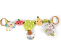 TDRFL-Spirale D¿Activités En Peluche Lapin Et Hibou 40 Cm Coloré I Arche De Jeu Pour Bébé Avec 5 Figurines Suspendues I Jouet Poussette Avec 2 Anneaux De Fixation Amovibles-48512