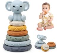 TDRFL-Tour Souple Empilable,Jouet Sensoriel Eveil Bebe Jeux Montessori,Cube D'Activité Bébé Module Motricité,Educatif Cadeau De Bain Et Dentition Pour Bebe Enfant 6 9 12 Mois